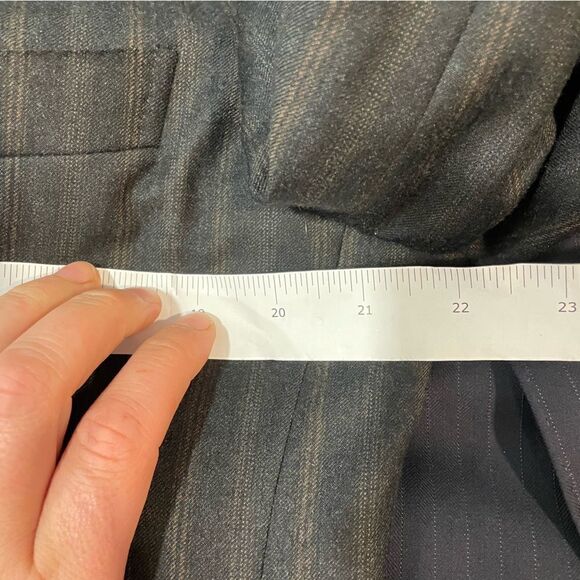 Ermenegildo Zegna Roma Cashmere Wool Black Brown 3-Button Blazer 48R Striped - Picture 15 of 15